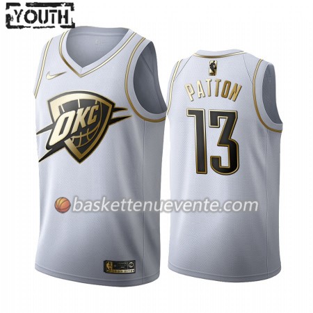 Maillot Basket Oklahoma City Thunder Justin Patton 13 2019-20 Nike Blanc Golden Edition Swingman - Enfant
